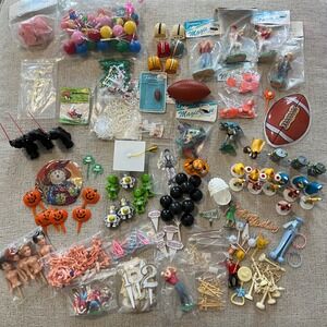 Vintage Lot Cake Toppers Decor Holiday Birthday Disney Garfield Sports Baby More